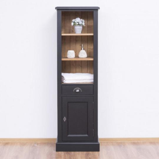 cierna kupelna vysoky skrina ulozny kupelnovy policovy dverovy uzky masivne drevo mediteransky country rustikalny interierovy dizajn obyvacka spalna chodba detska izba lameridiana.jpg